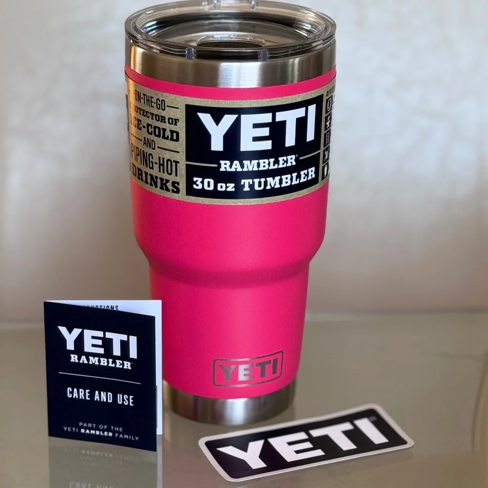 NEW YETI Rambler 30oz Tumbler in rare, limited edition Bimini Pink - Picture 2 of 5